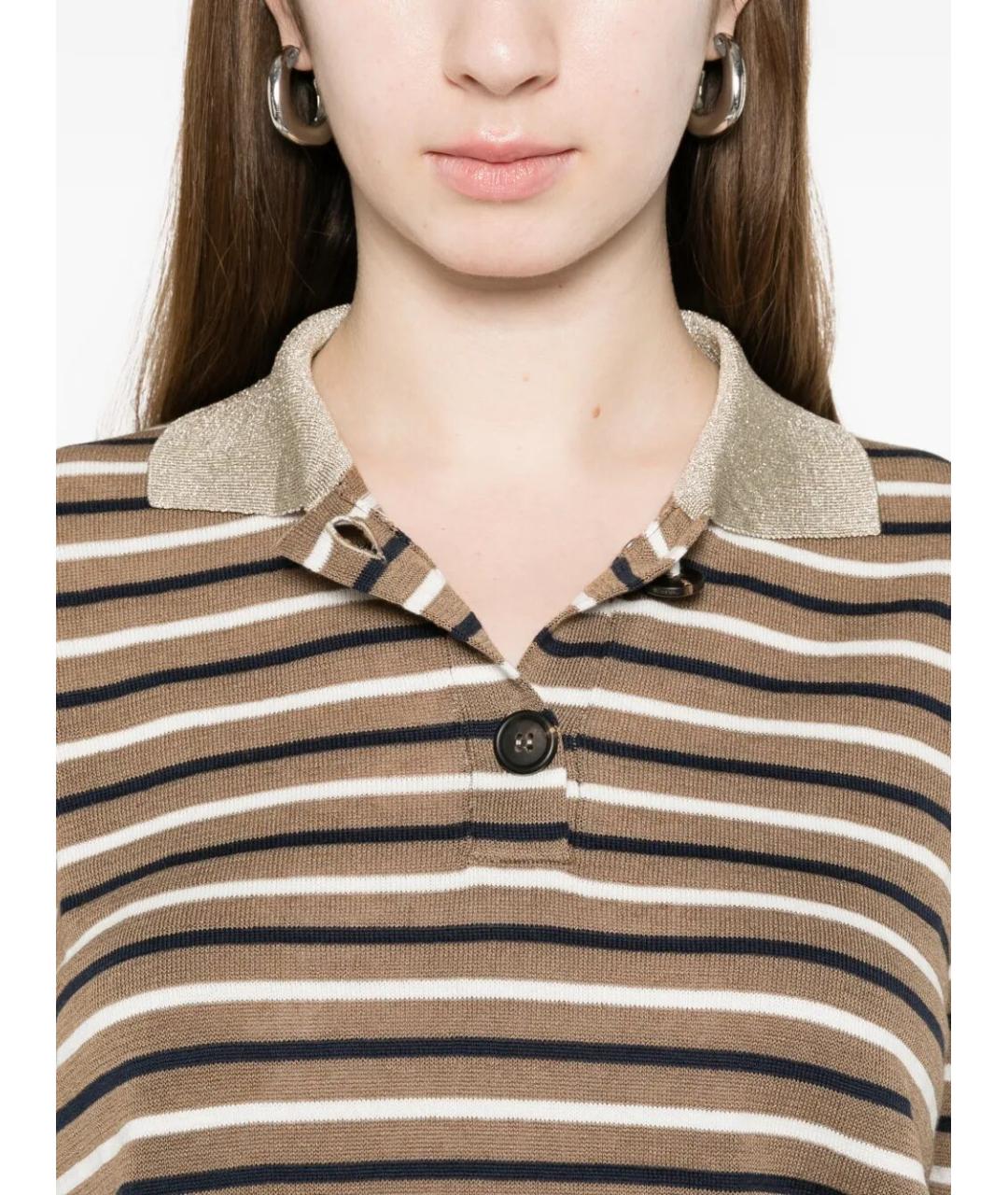 BRUNELLO CUCINELLI Мульти льняная футболка, фото 4