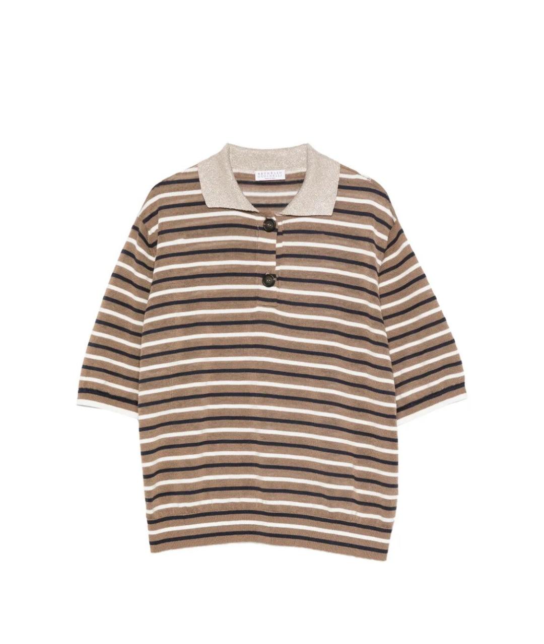 BRUNELLO CUCINELLI Мульти льняная футболка, фото 1