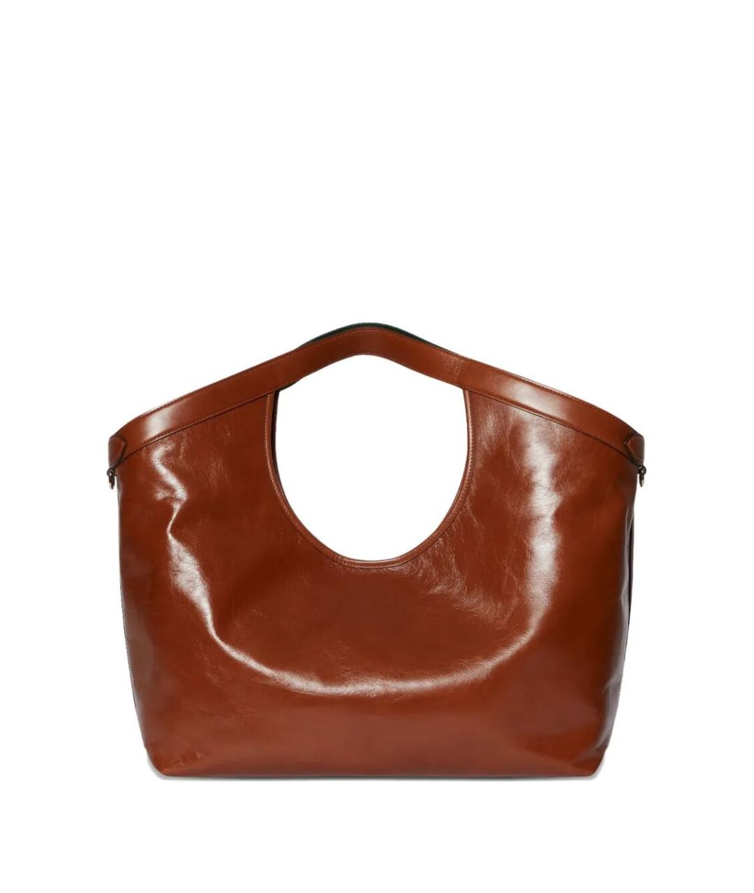 GUCCI Коричневая кожаная сумка тоут, фото 2