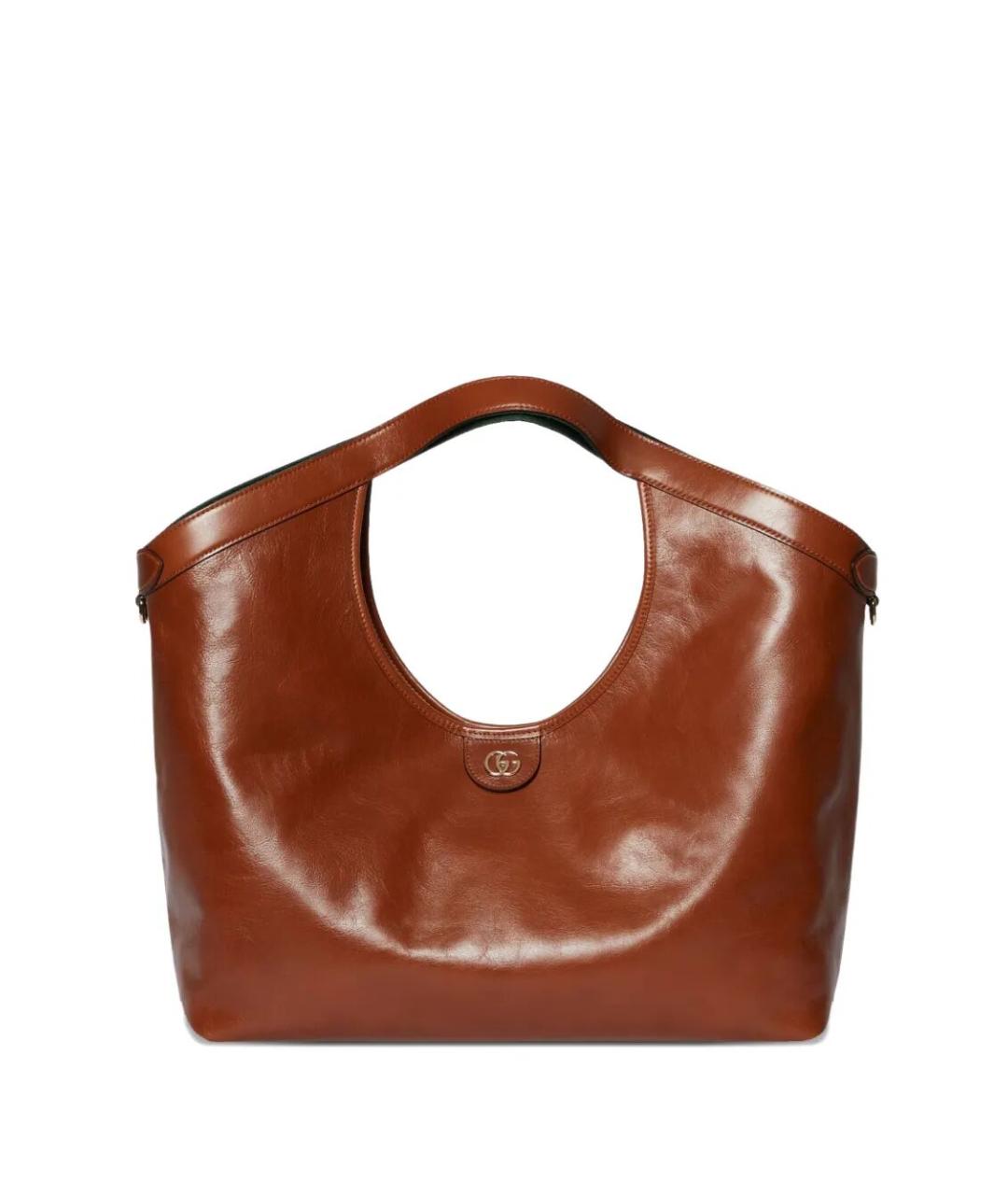 GUCCI Коричневая кожаная сумка тоут, фото 1