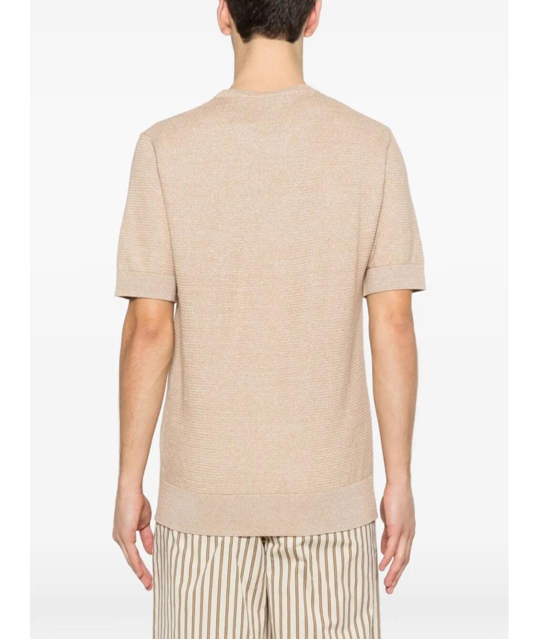 DOLCE&GABBANA Бежевый льняной джемпер / свитер, фото 3