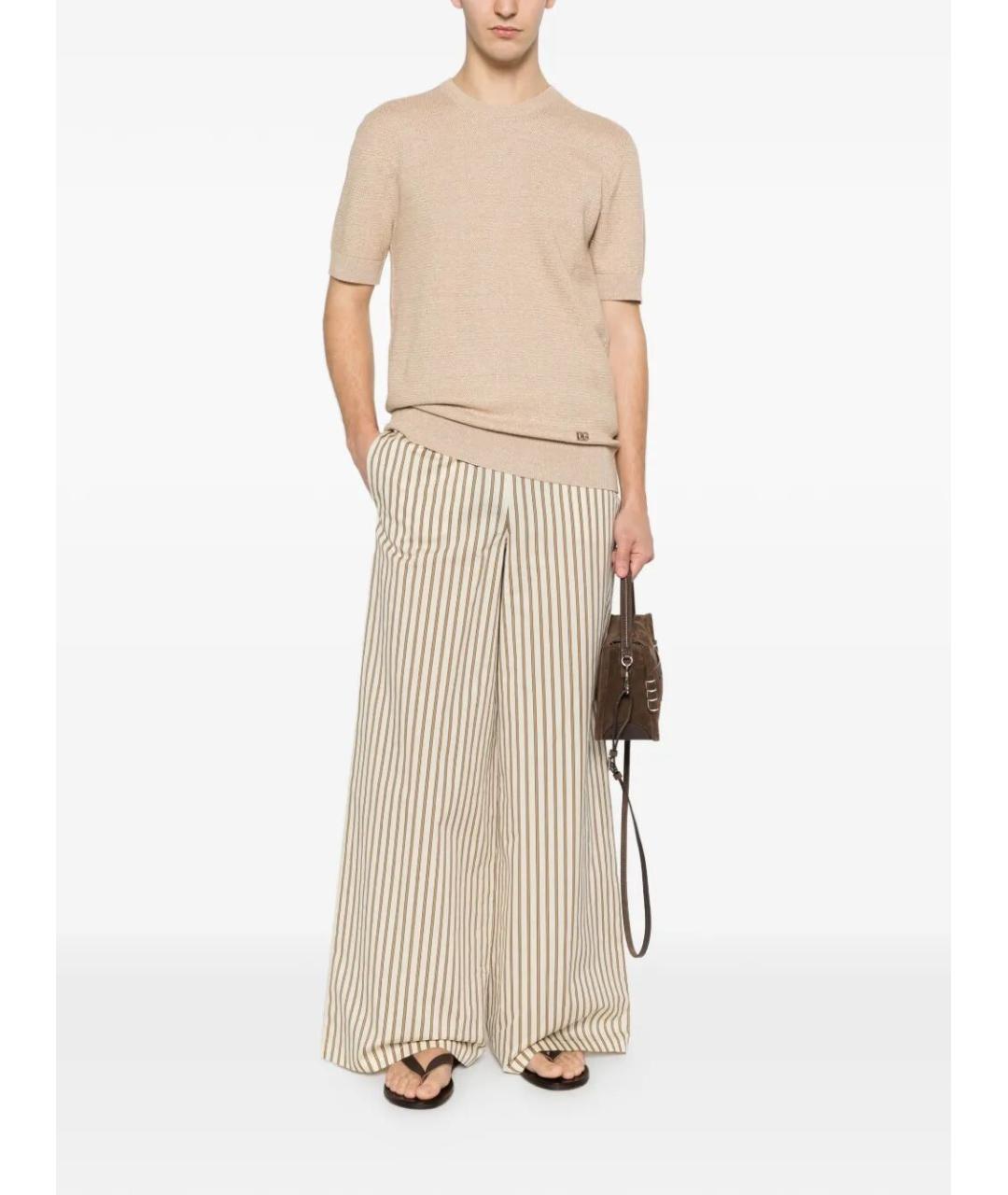 DOLCE&GABBANA Бежевый льняной джемпер / свитер, фото 2