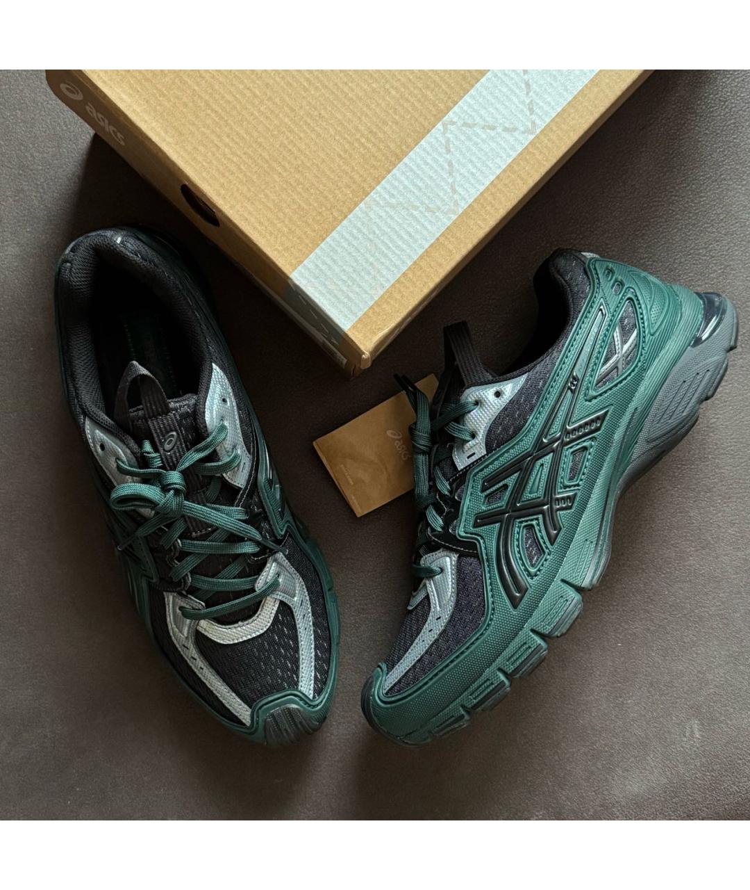 ASICS Зеленые синтетические низкие кроссовки / кеды, фото 6