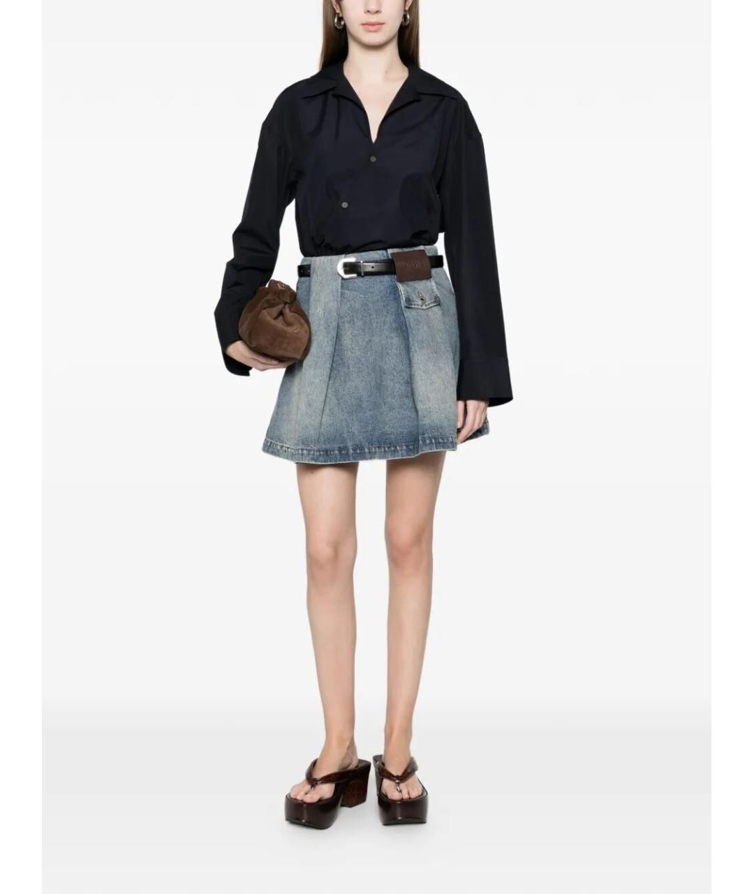 LOEWE Темно-синяя хлопковая рубашка, фото 2