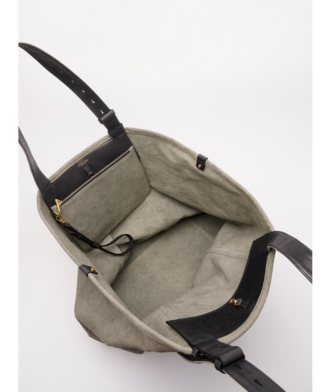 GOLDEN GOOSE DELUXE BRAND Хаки хлопковая сумка тоут, фото 6