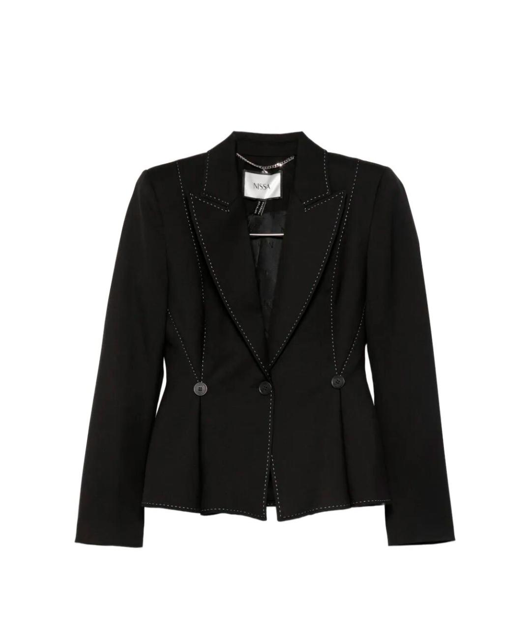 NISSA Черный льняной жакет/пиджак, фото 1