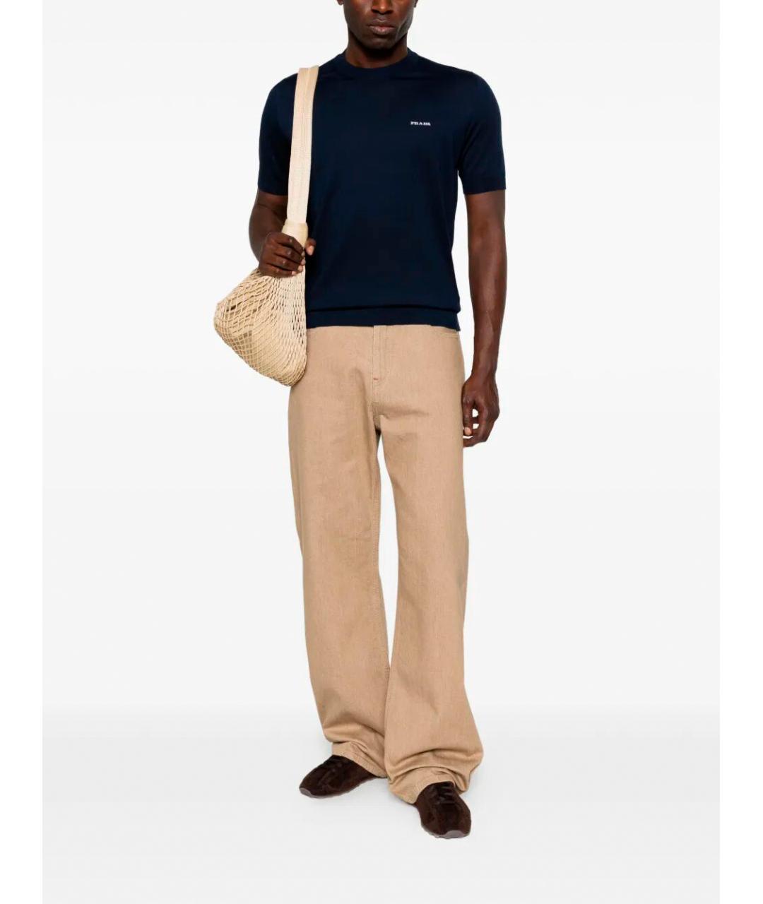 PRADA Синяя хлопковая футболка, фото 2