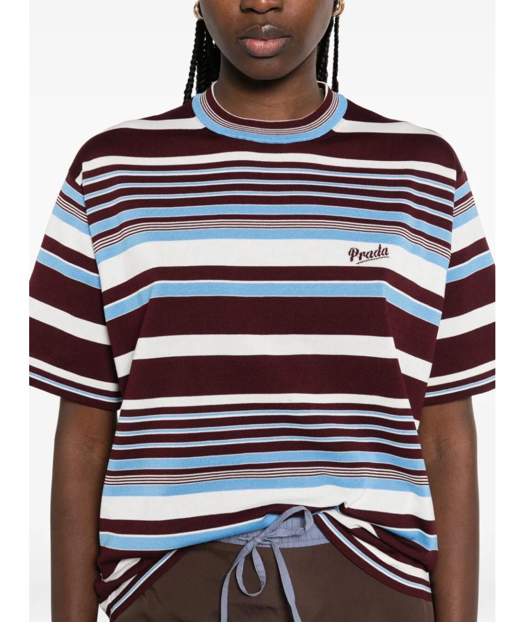PRADA Мульти хлопковая футболка, фото 5