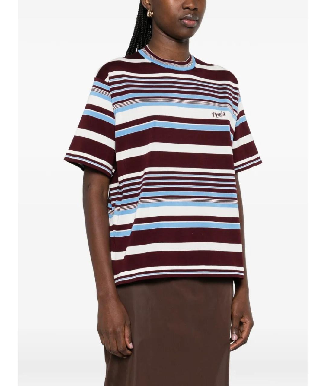 PRADA Мульти хлопковая футболка, фото 3
