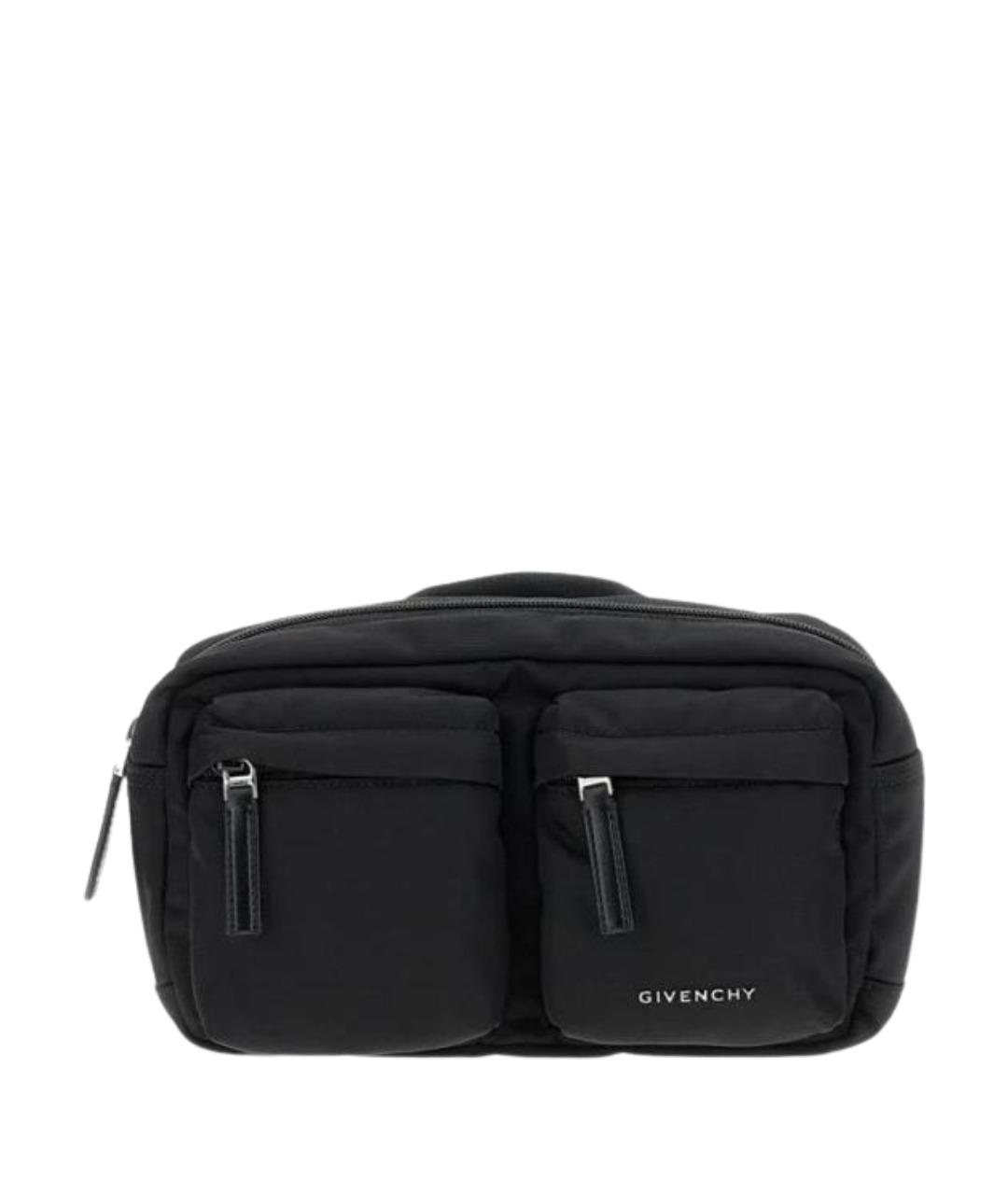 GIVENCHY Черная тканевая поясная сумка, фото 1