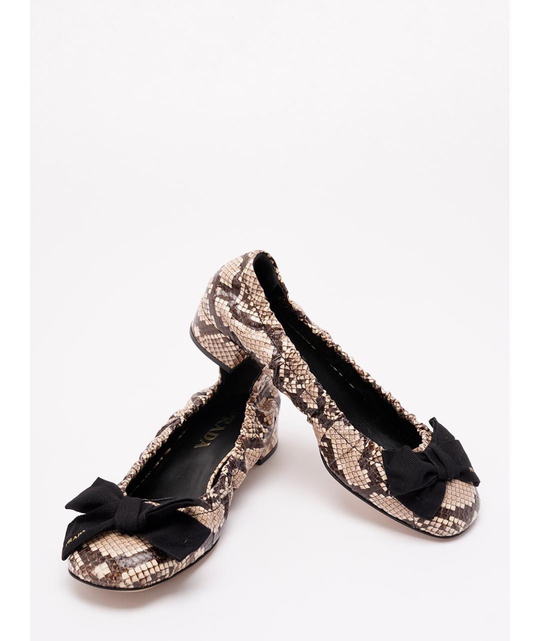 PRADA Мульти кожаные балетки, фото 6