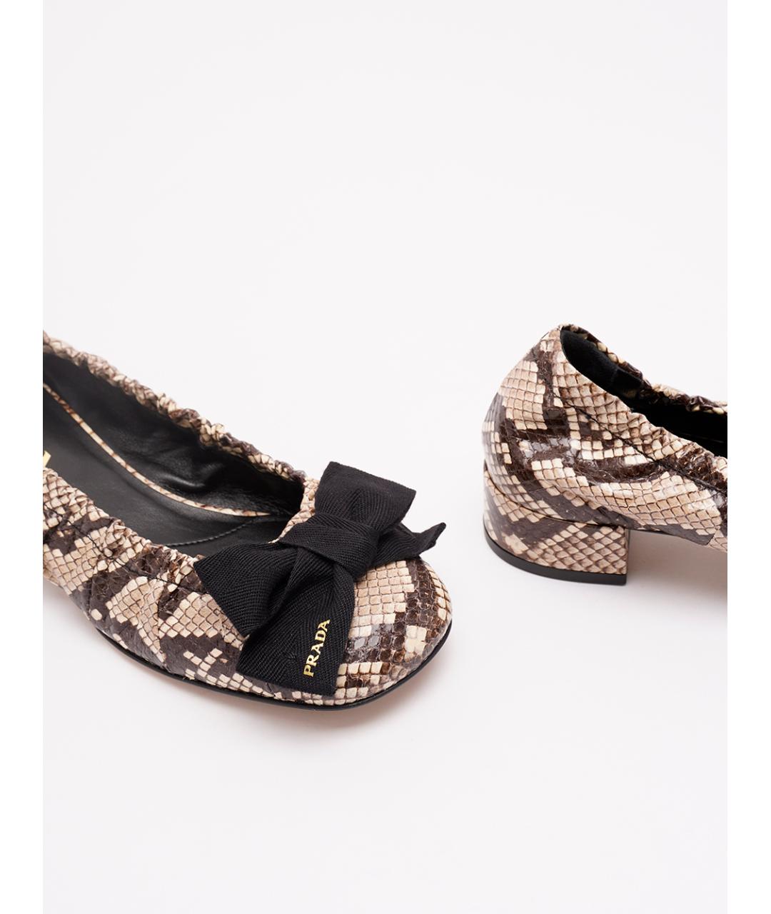 PRADA Мульти кожаные балетки, фото 5