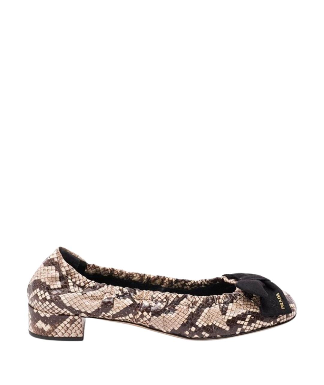 PRADA Мульти кожаные балетки, фото 1