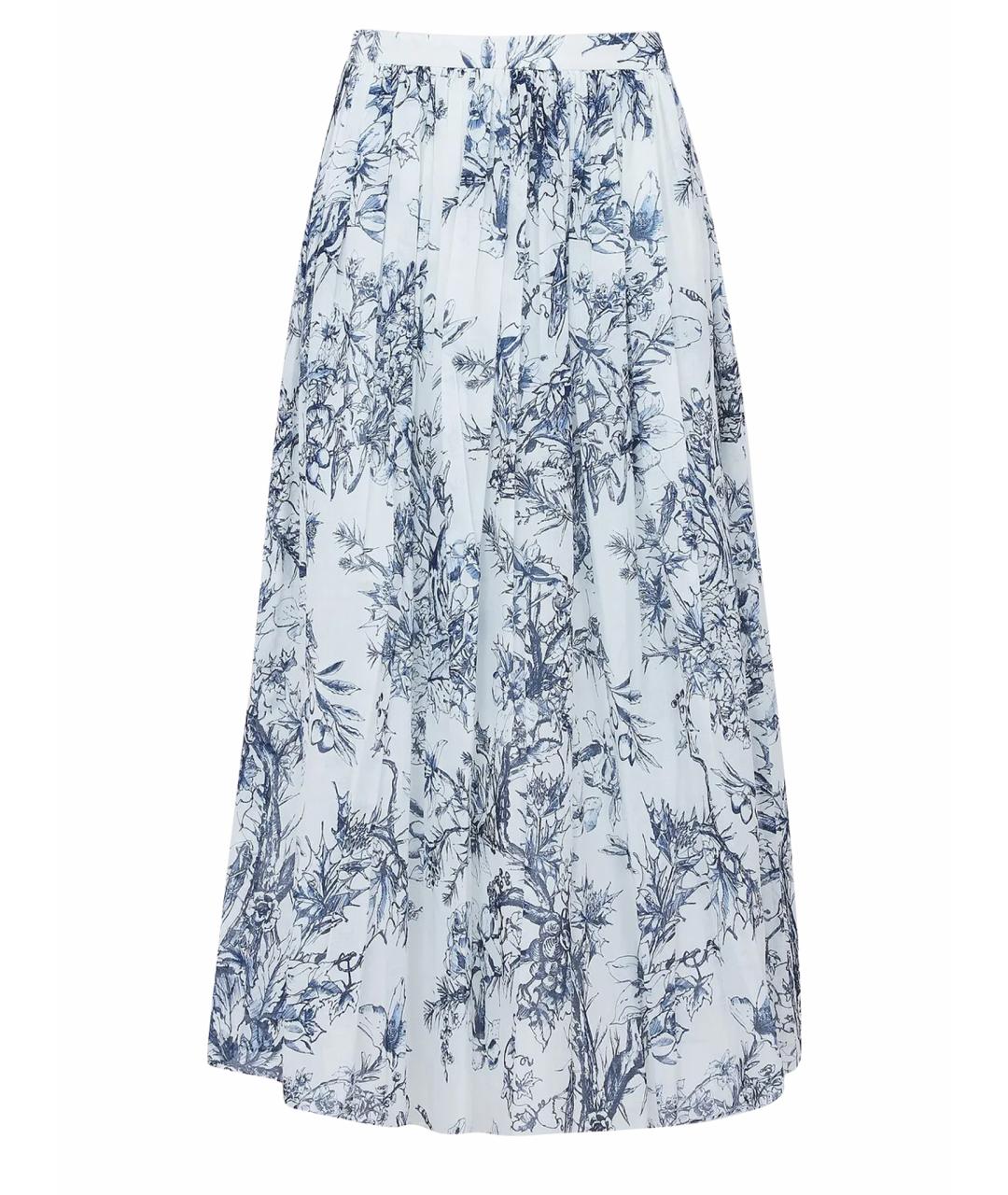 CHRISTIAN DIOR Белая хлопковая юбка миди, фото 1