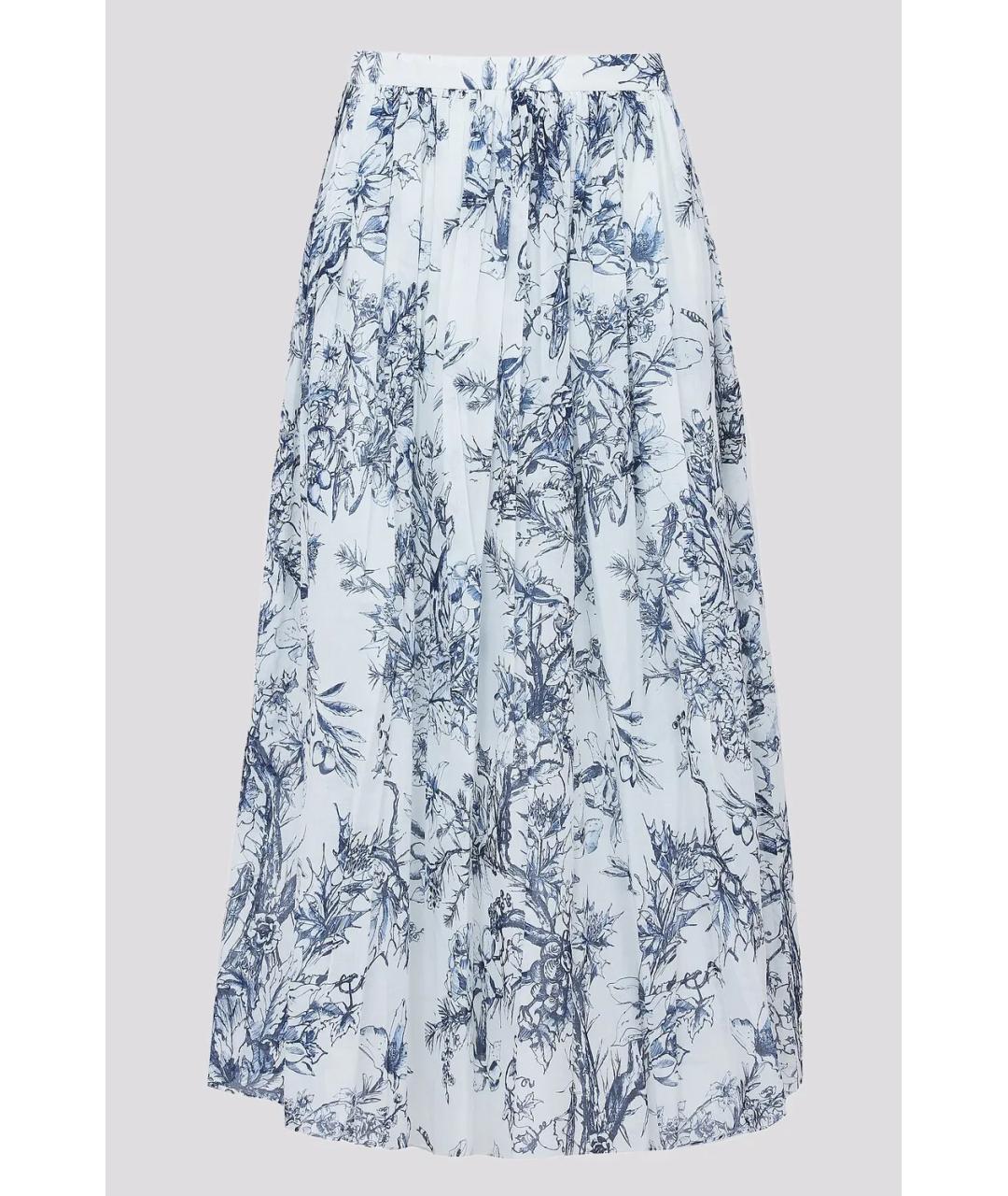 CHRISTIAN DIOR Белая хлопковая юбка миди, фото 4