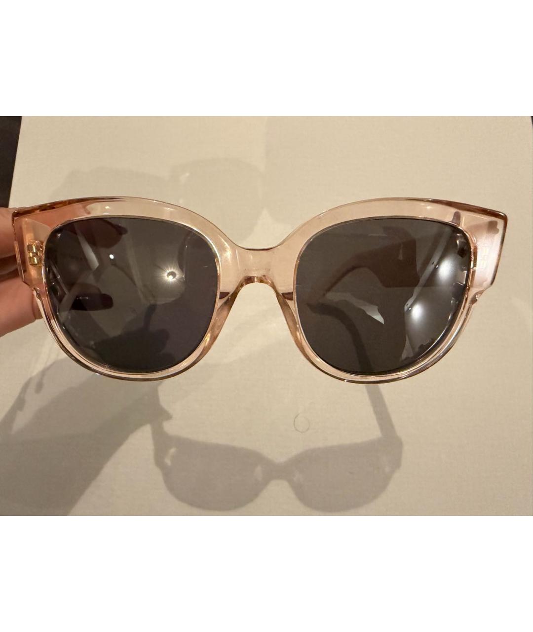 CHRISTIAN DIOR Бежевые пластиковые солнцезащитные очки, фото 5