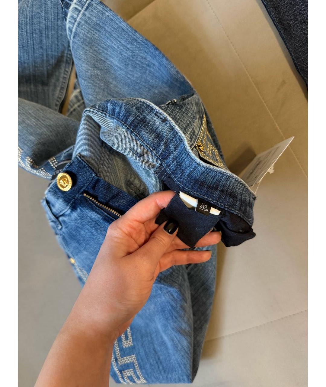 VERSACE Синие деним детские джинсы, фото 5
