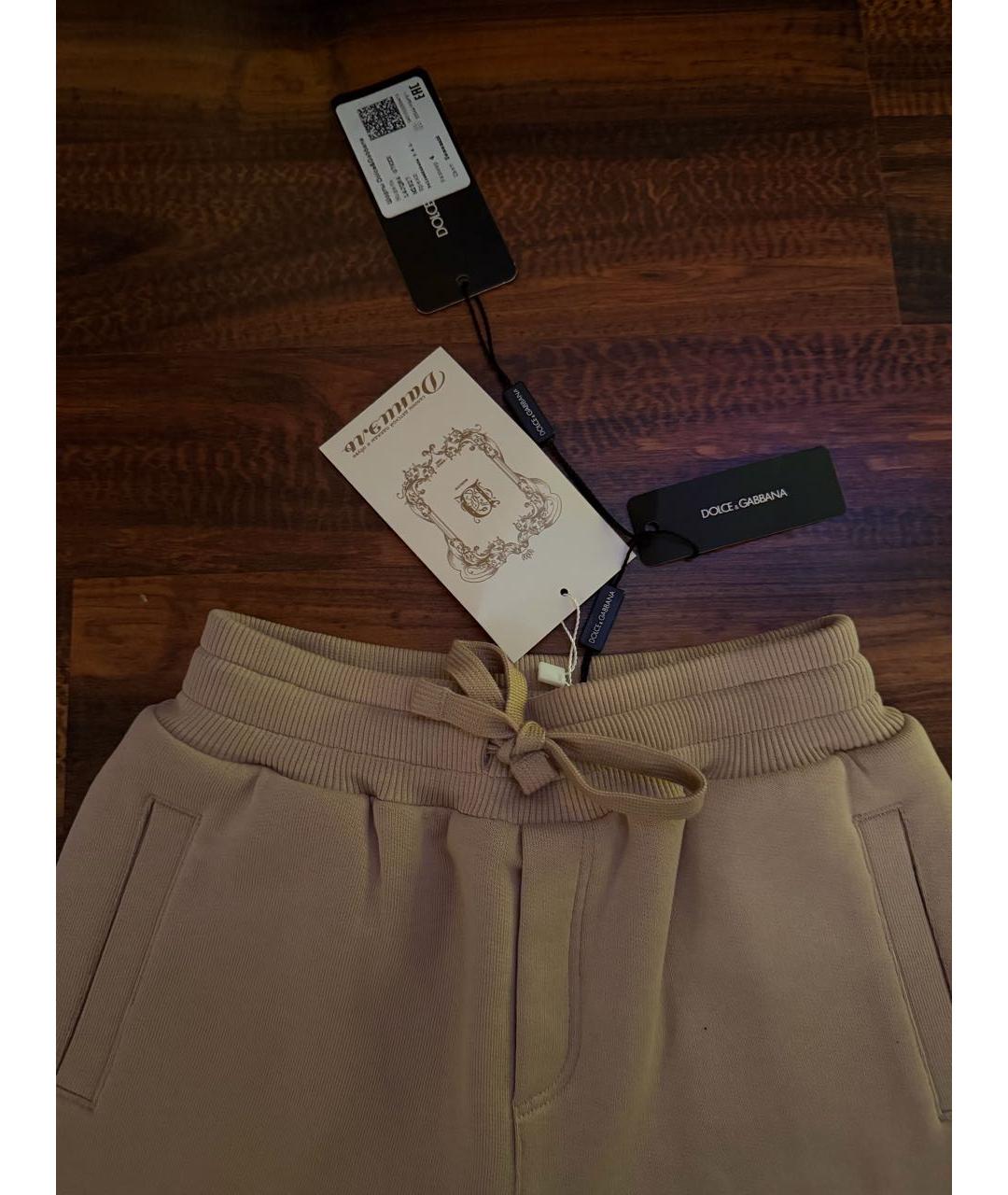 DOLCE&GABBANA Бежевые хлопковые детские шорты, фото 3