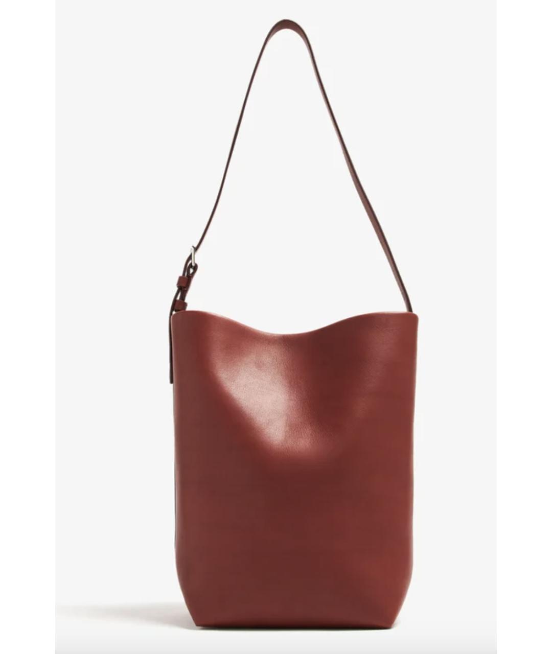 THE ROW Коричневая кожаная сумка с короткими ручками, фото 3