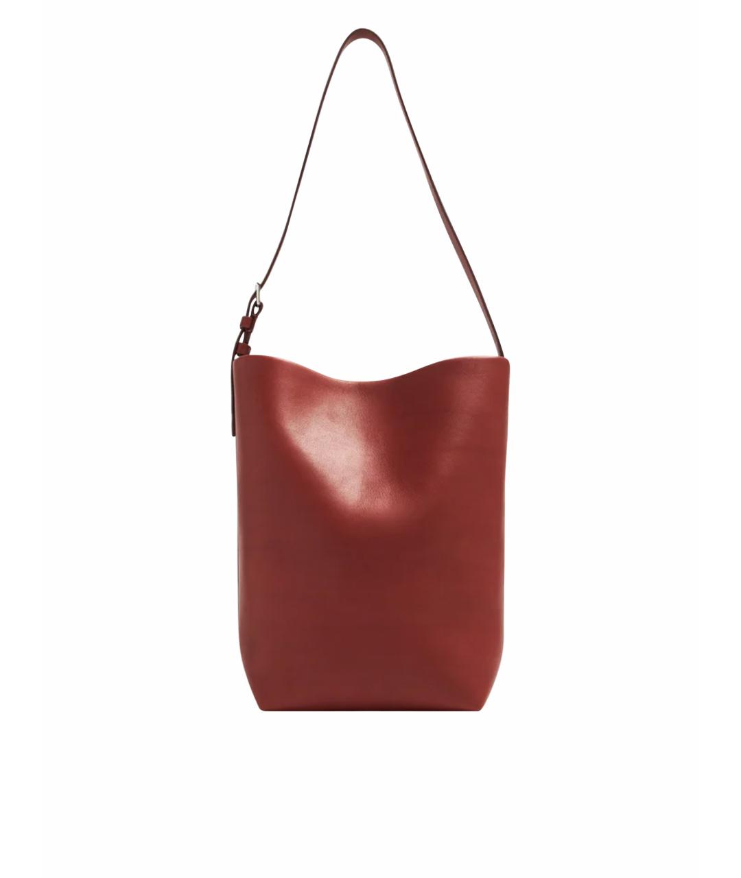 THE ROW Коричневая кожаная сумка с короткими ручками, фото 1