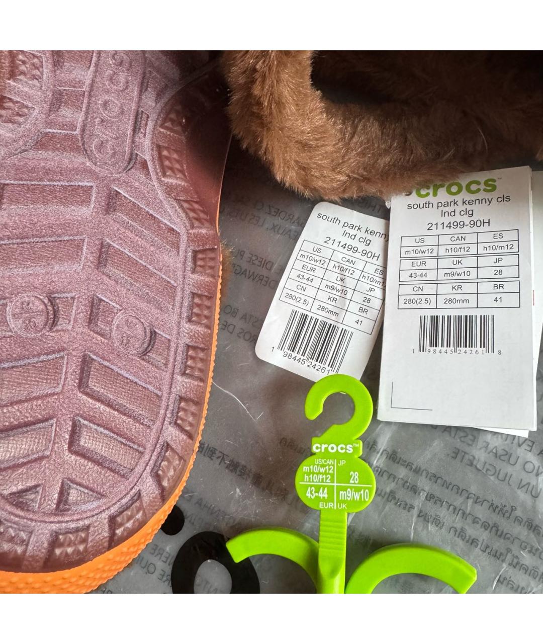 CROCS Оранжевое резиновые шлепанцы, фото 7