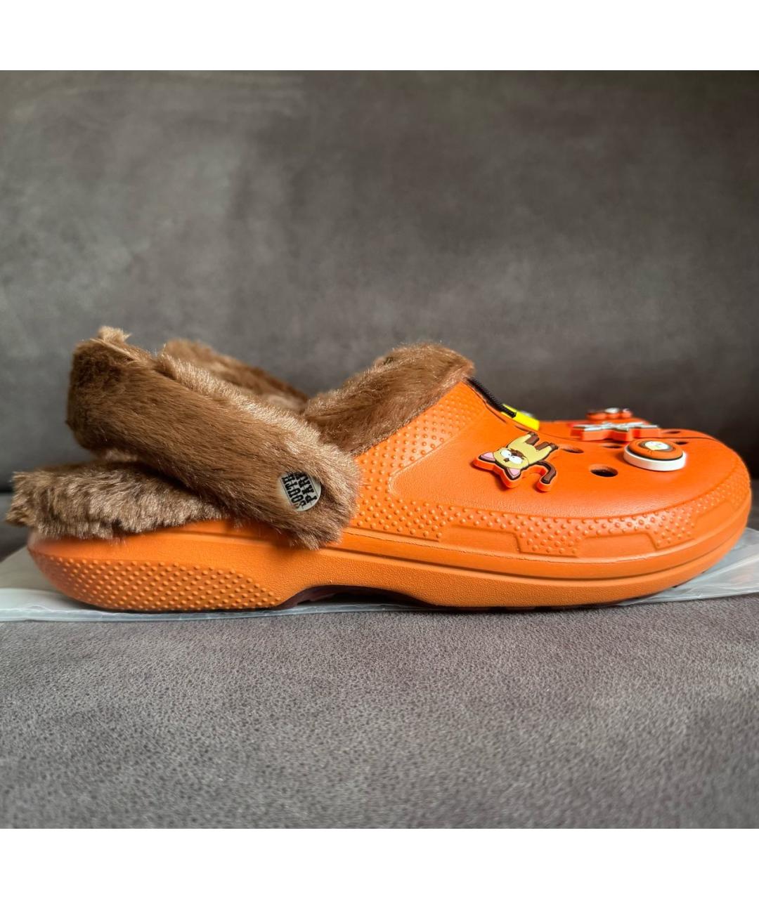 CROCS Оранжевое резиновые шлепанцы, фото 5