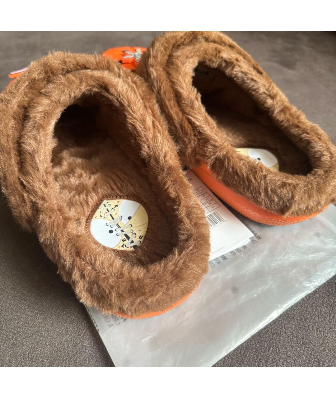 CROCS Оранжевое резиновые шлепанцы, фото 3