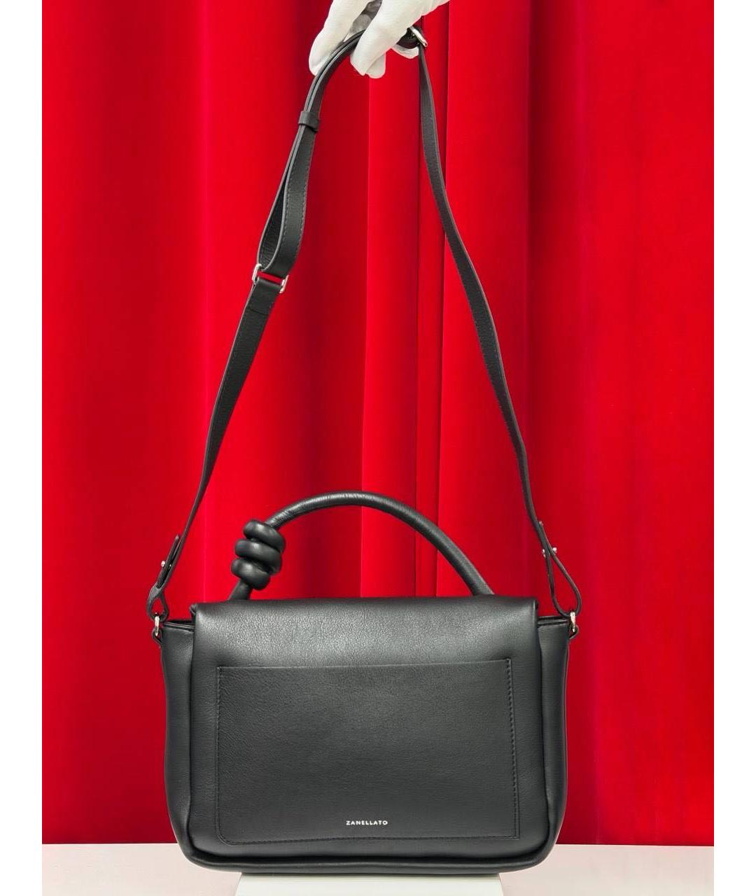 ZANELLATO Черная кожаная сумка через плечо, фото 6