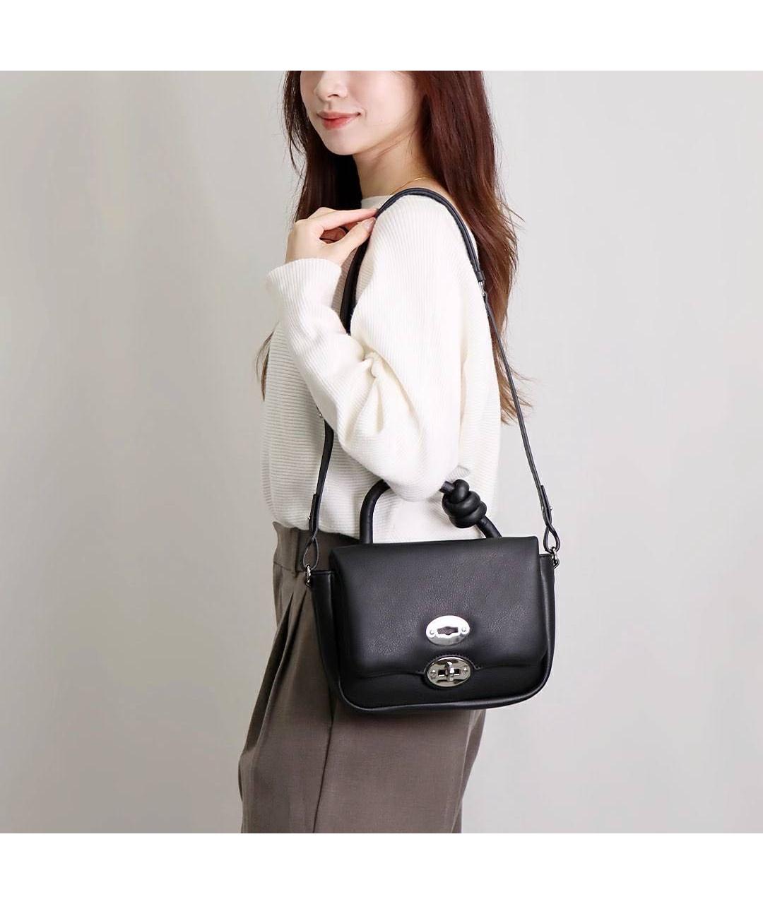 ZANELLATO Черная кожаная сумка через плечо, фото 4