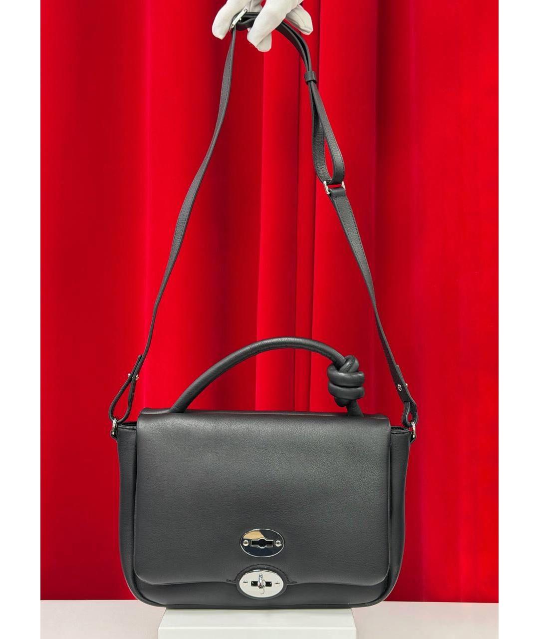 ZANELLATO Черная кожаная сумка через плечо, фото 5