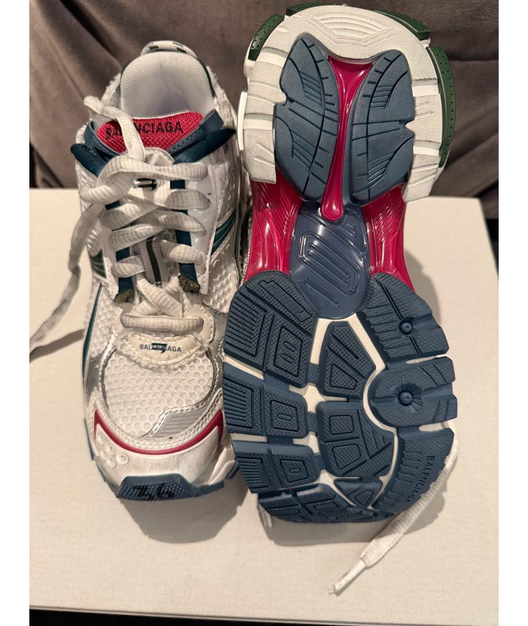 BALENCIAGA Белые синтетические кроссовки, фото 4