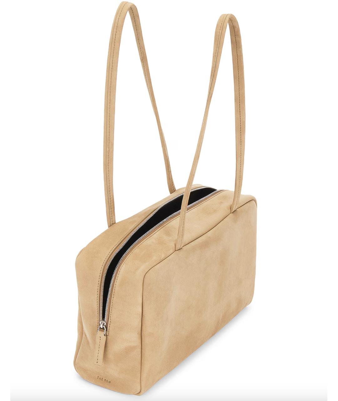 THE ROW Бежевая замшевая сумка с короткими ручками, фото 2