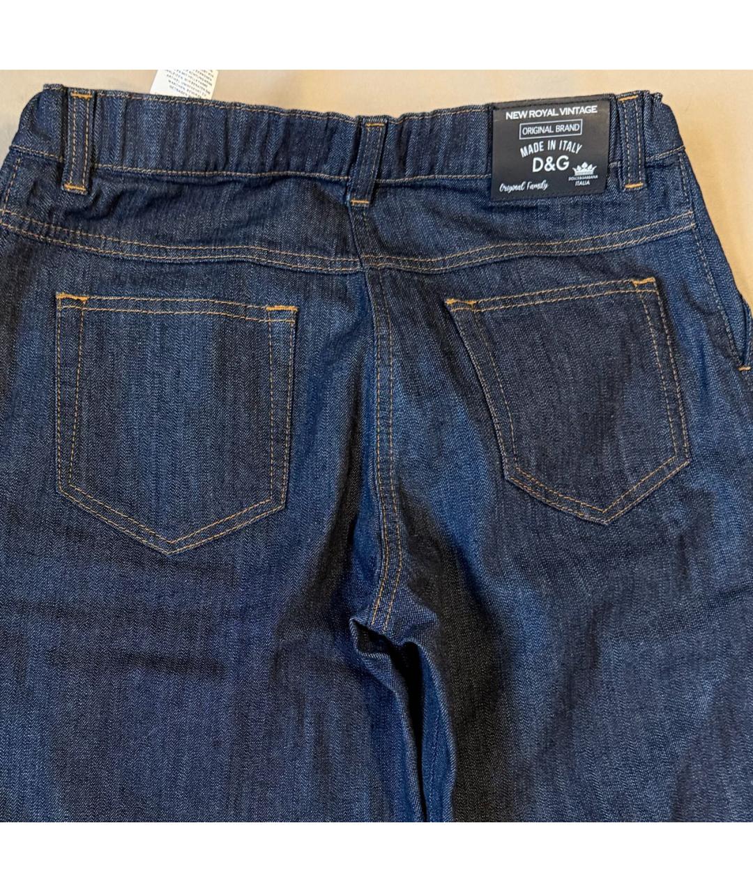 DOLCE&GABBANA Темно-синие деним детские джинсы, фото 4