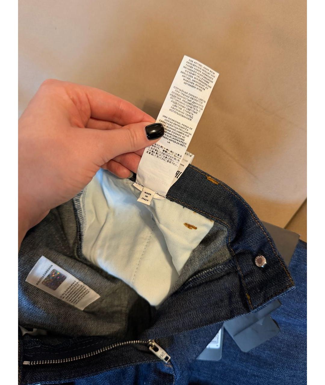 DOLCE&GABBANA Темно-синие деним детские джинсы, фото 8