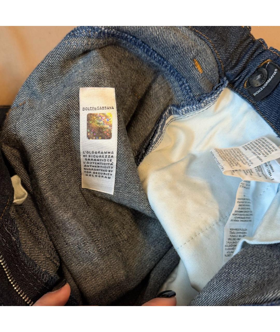 DOLCE&GABBANA Темно-синие деним детские джинсы, фото 5