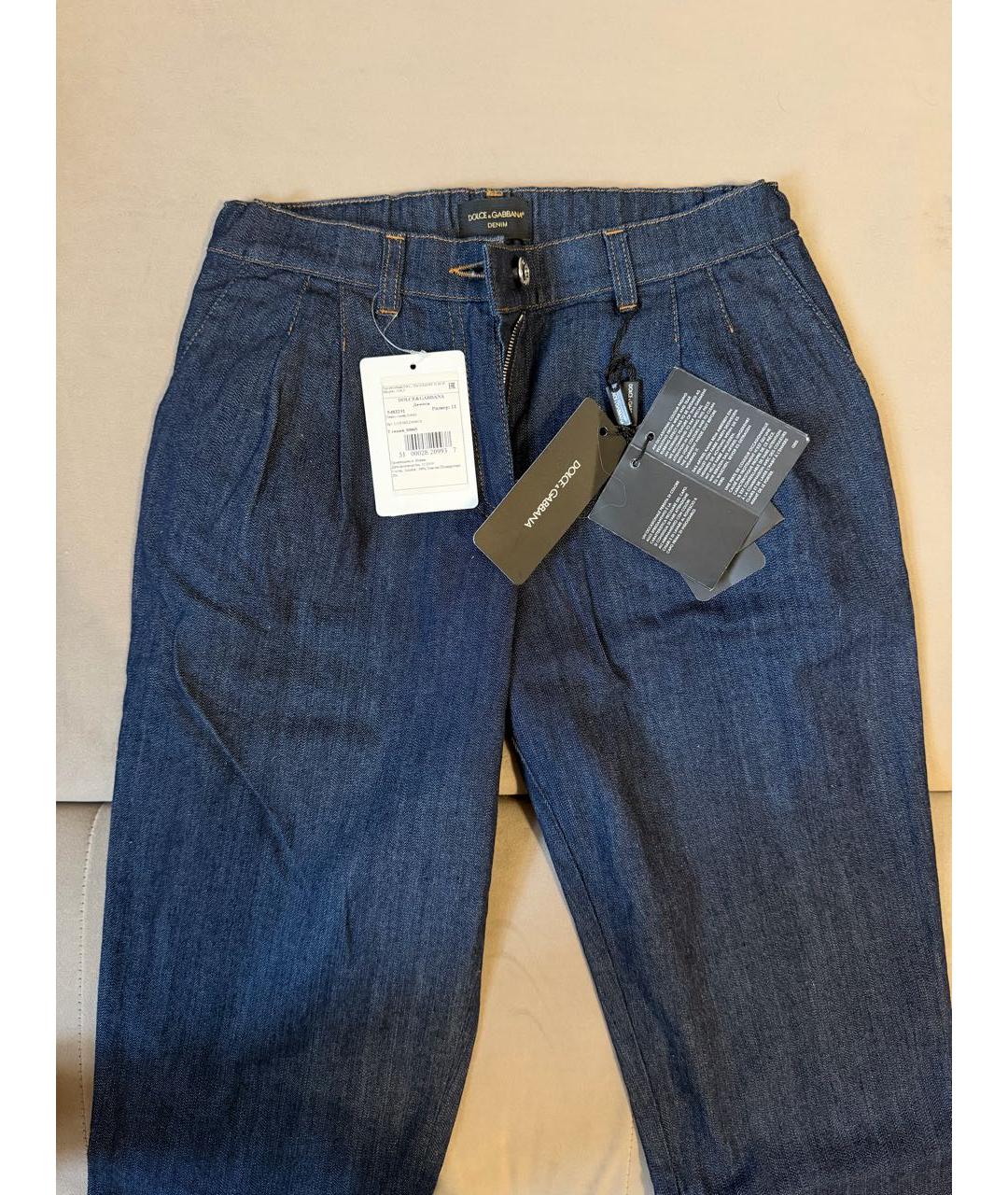 DOLCE&GABBANA Темно-синие деним детские джинсы, фото 3