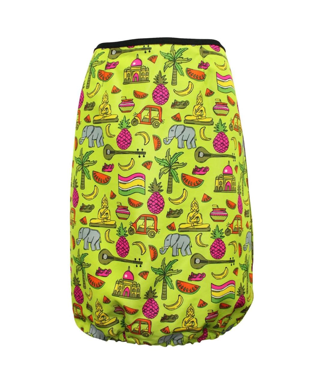 PRADA Салатовая полиэстеровая юбка миди, фото 5