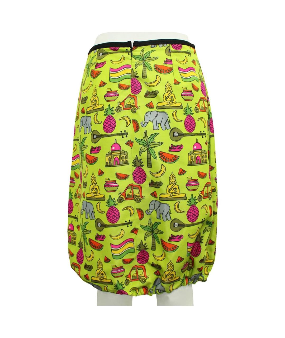 PRADA Салатовая полиэстеровая юбка миди, фото 2