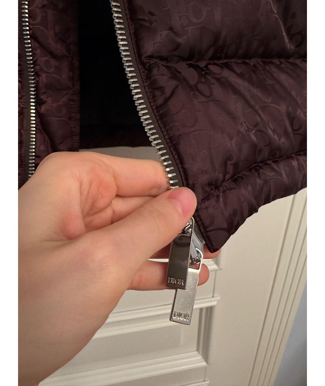 CHRISTIAN DIOR Бордовый полиамидовый жилет, фото 3