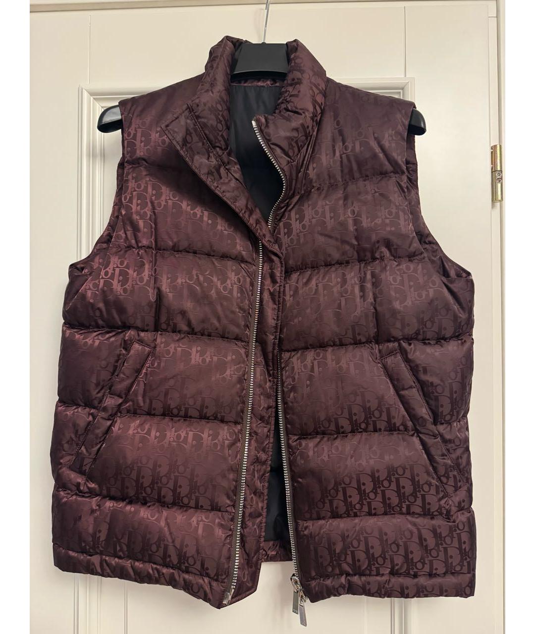CHRISTIAN DIOR Бордовый полиамидовый жилет, фото 7