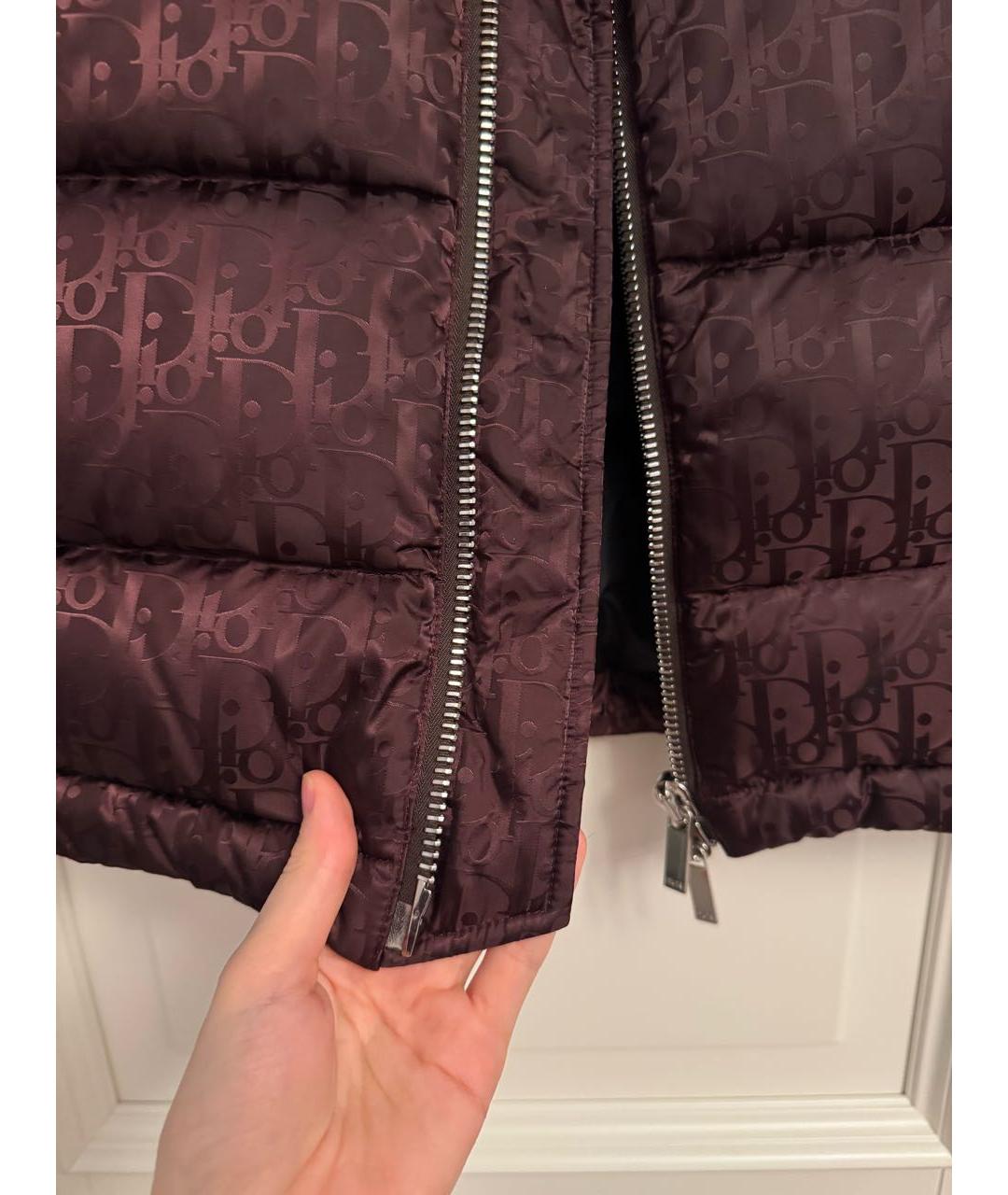 CHRISTIAN DIOR Бордовый полиамидовый жилет, фото 2