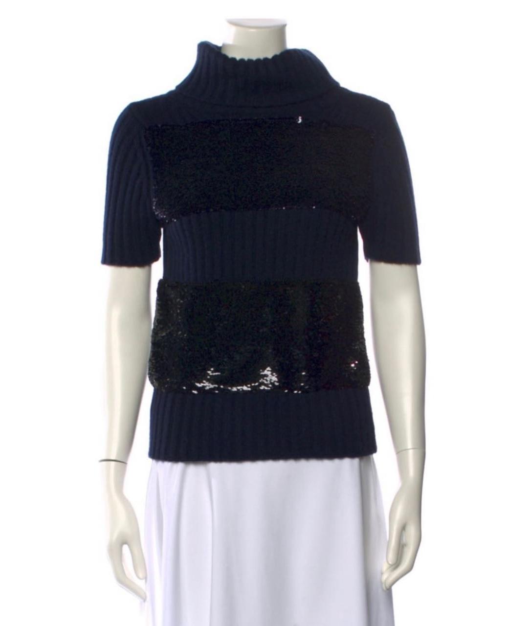LOUIS VUITTON Темно-синий кашемировый джемпер / свитер, фото 5