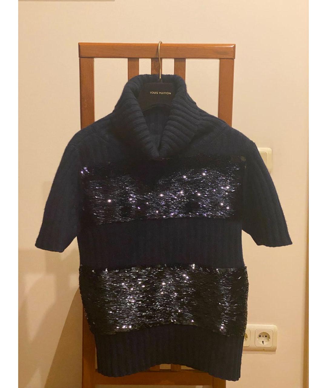 LOUIS VUITTON Темно-синий кашемировый джемпер / свитер, фото 6