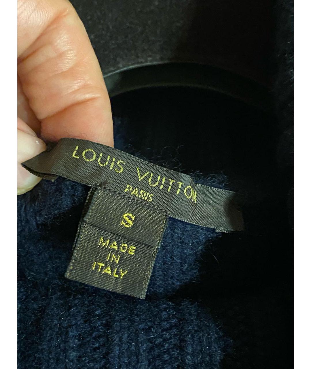 LOUIS VUITTON Темно-синий кашемировый джемпер / свитер, фото 3