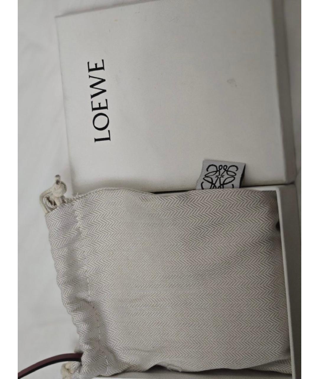 LOEWE Коричневый кожаный кошелек, фото 4