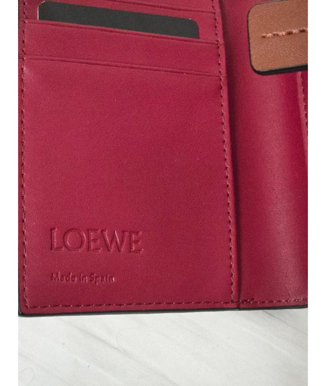LOEWE Коричневый кожаный кошелек, фото 2