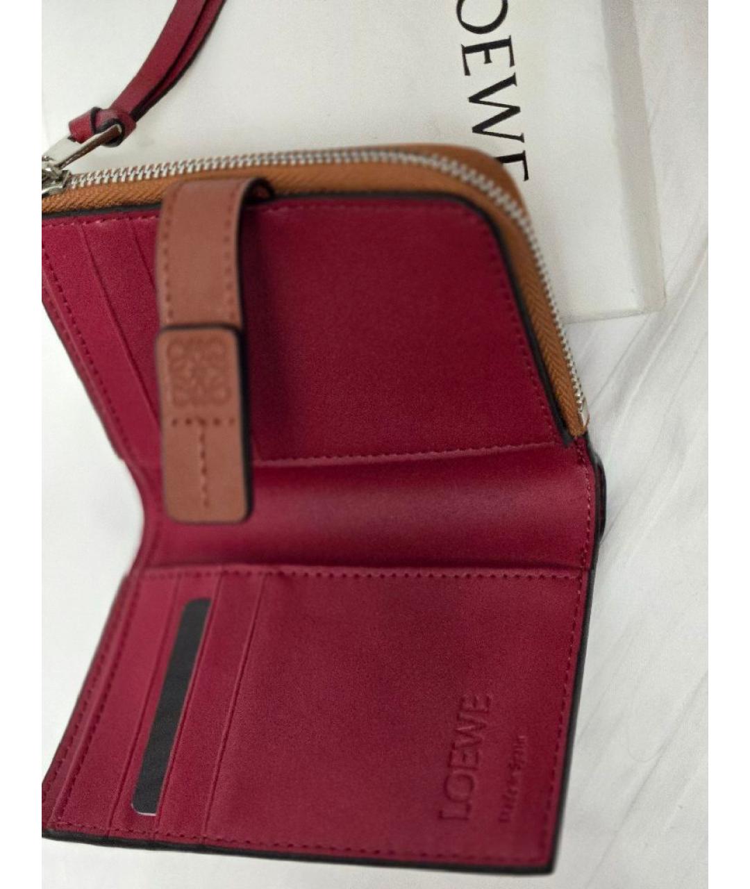 LOEWE Коричневый кожаный кошелек, фото 3