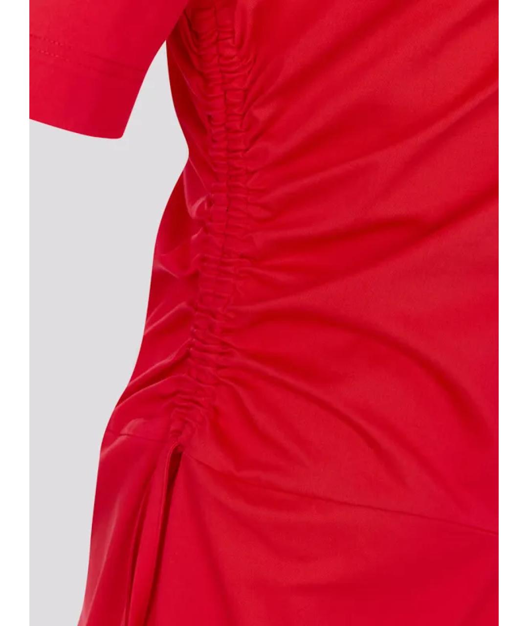 CHRISTIAN DIOR Красное синтетическое повседневное платье, фото 2