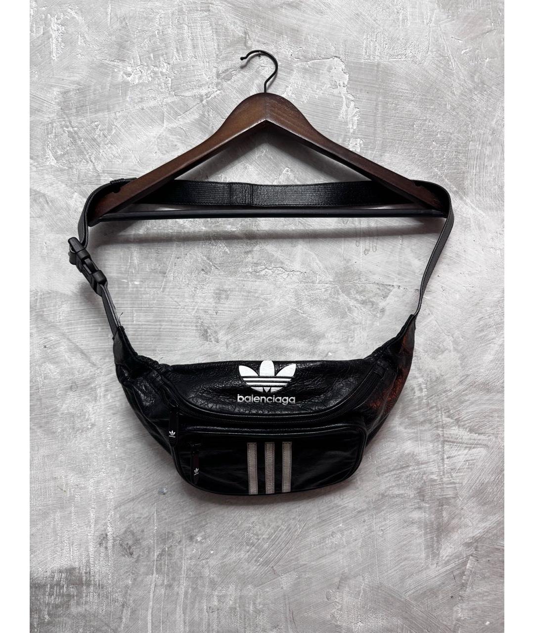 BALENCIAGA Черная поясная сумка из искусственной кожи, фото 6