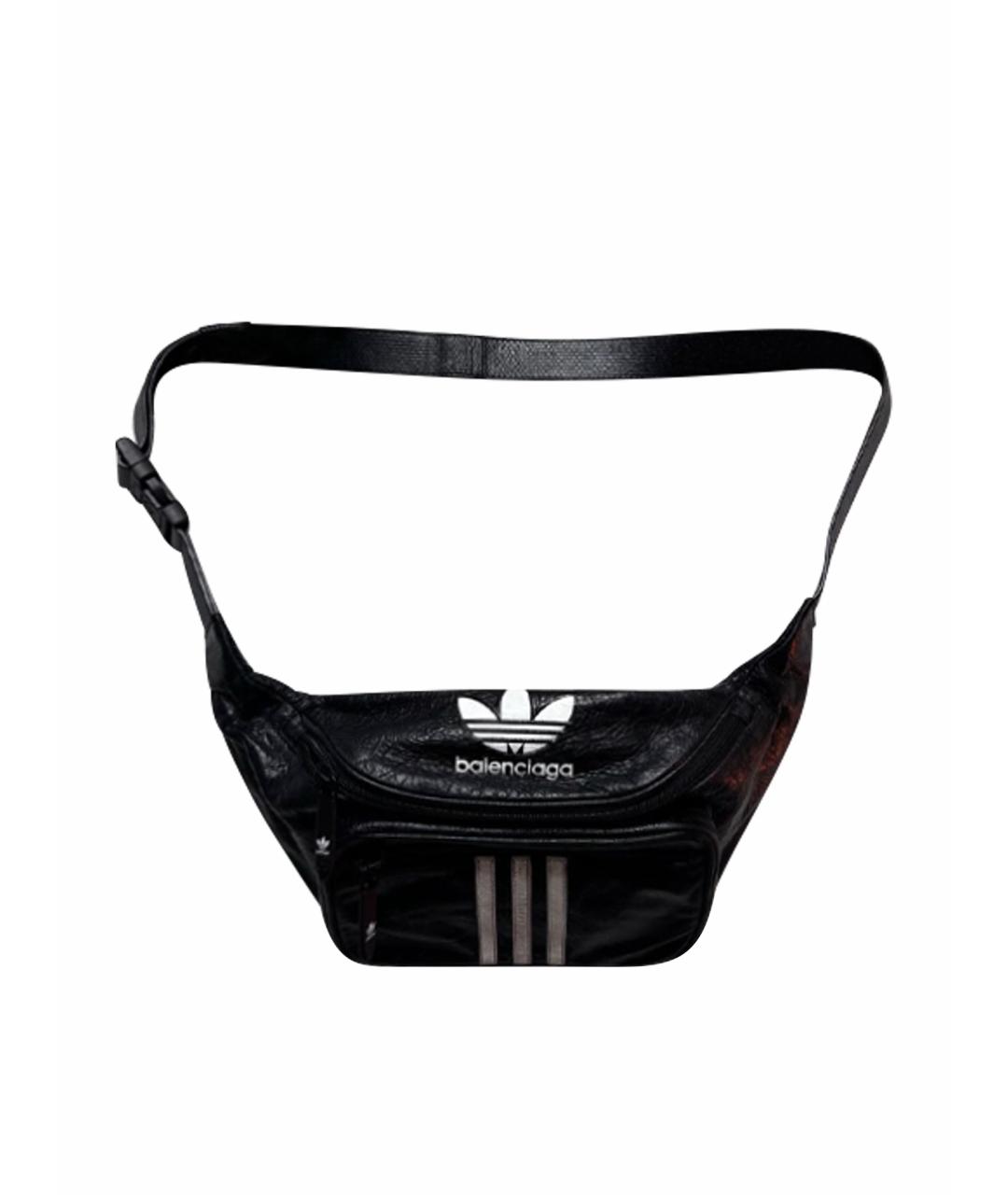 BALENCIAGA Черная поясная сумка из искусственной кожи, фото 1